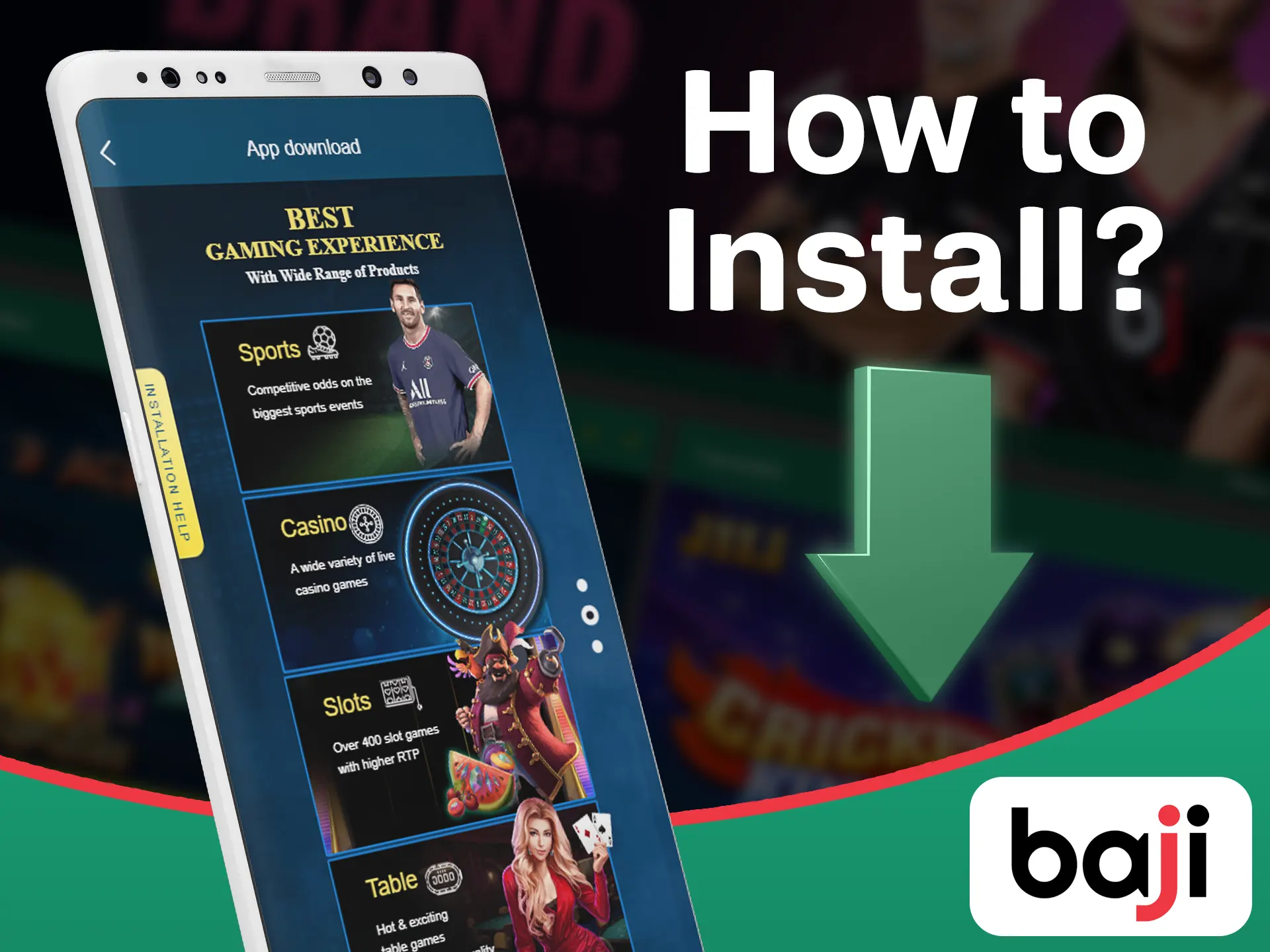 It's easy to install the Baji app on your phone.