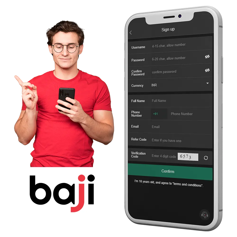 Make your own Baji new account.