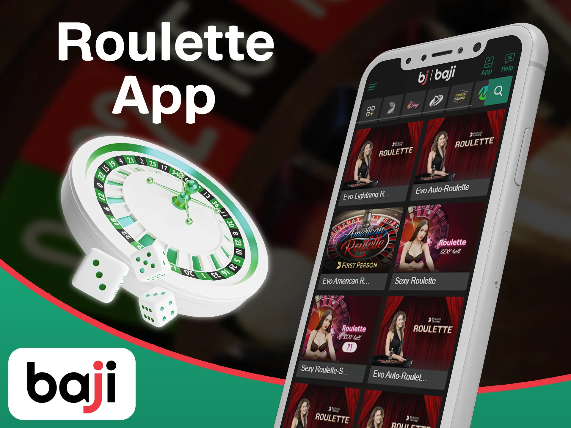 Spin roulettes with comfort in the Baji app.