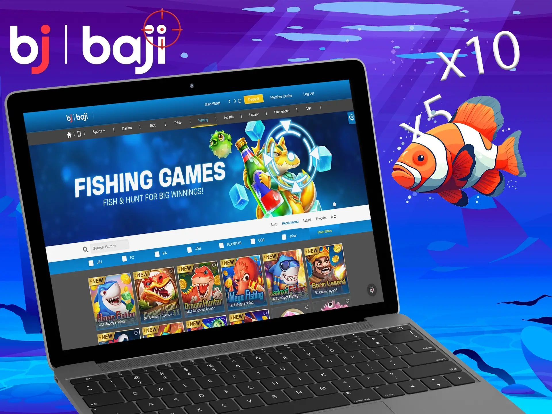 Winning in Baji fish games directly depends on your actions and choosing the right decisions.