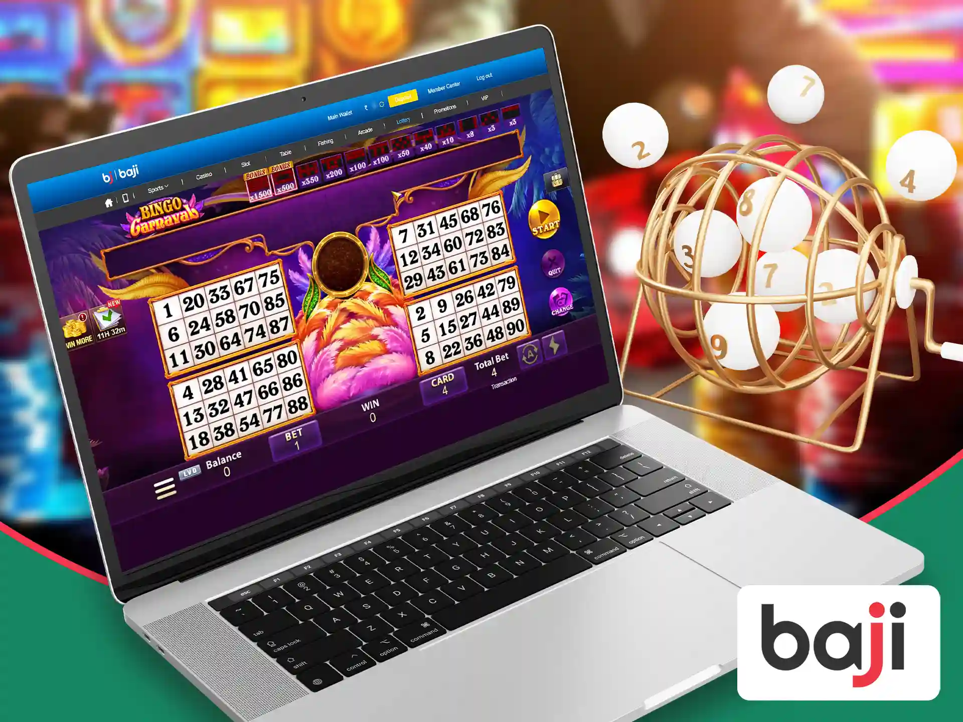 You can play Baji Bet lotteries in demo mode using your virtual balance.