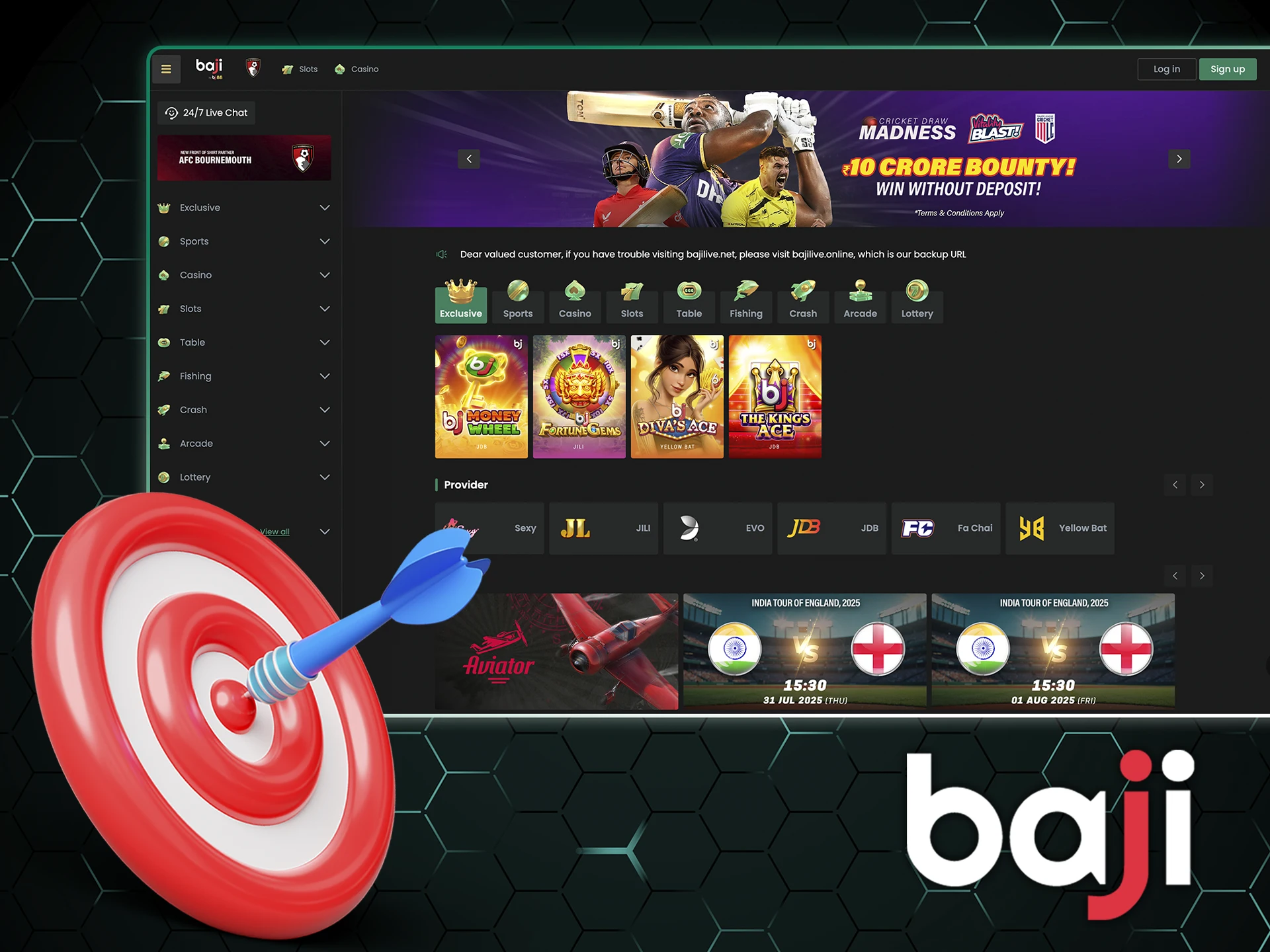 Baji improves the quality of your betting experience.