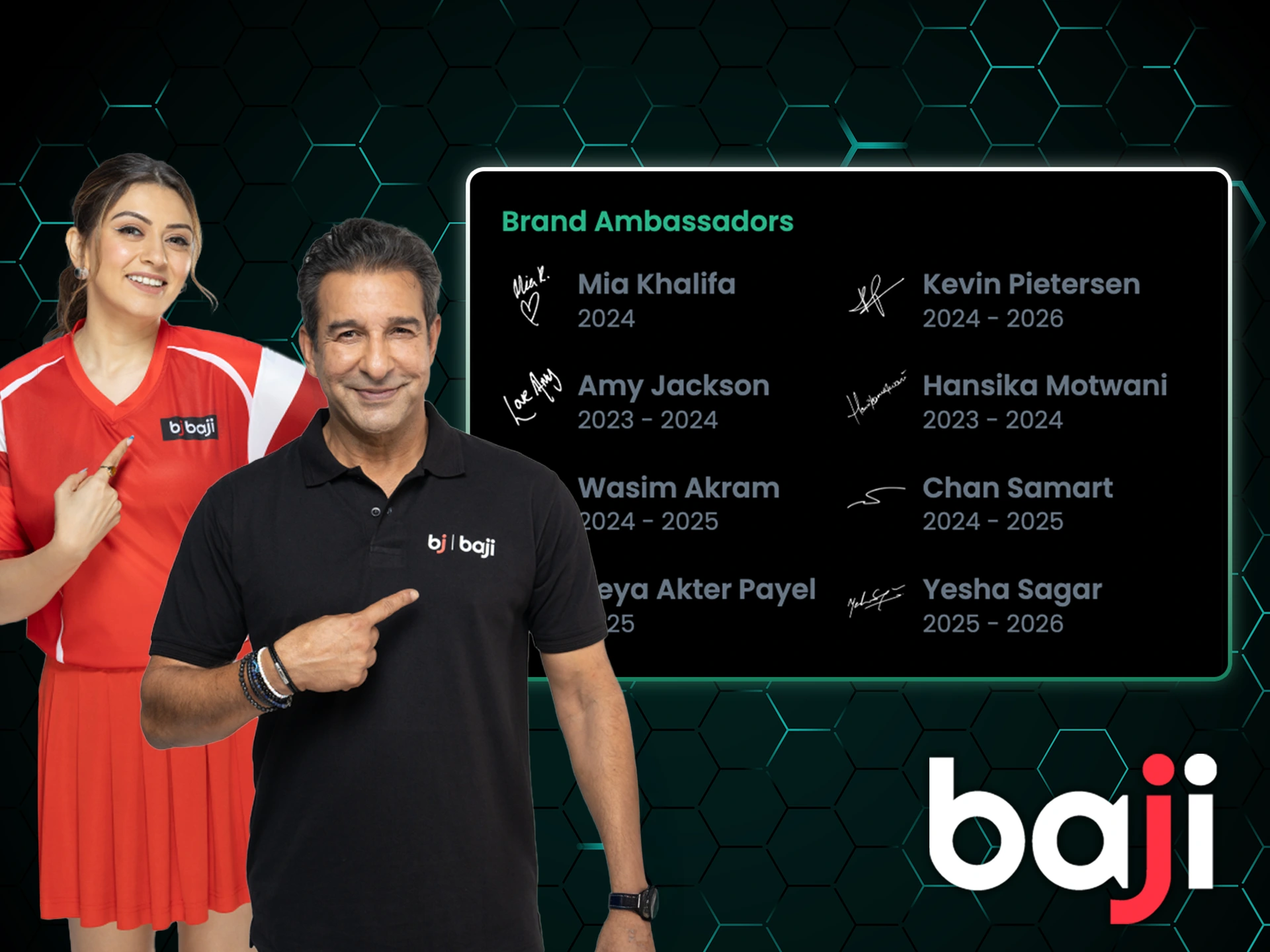 Find out why Baji Bet only partners with the best celebrities.
