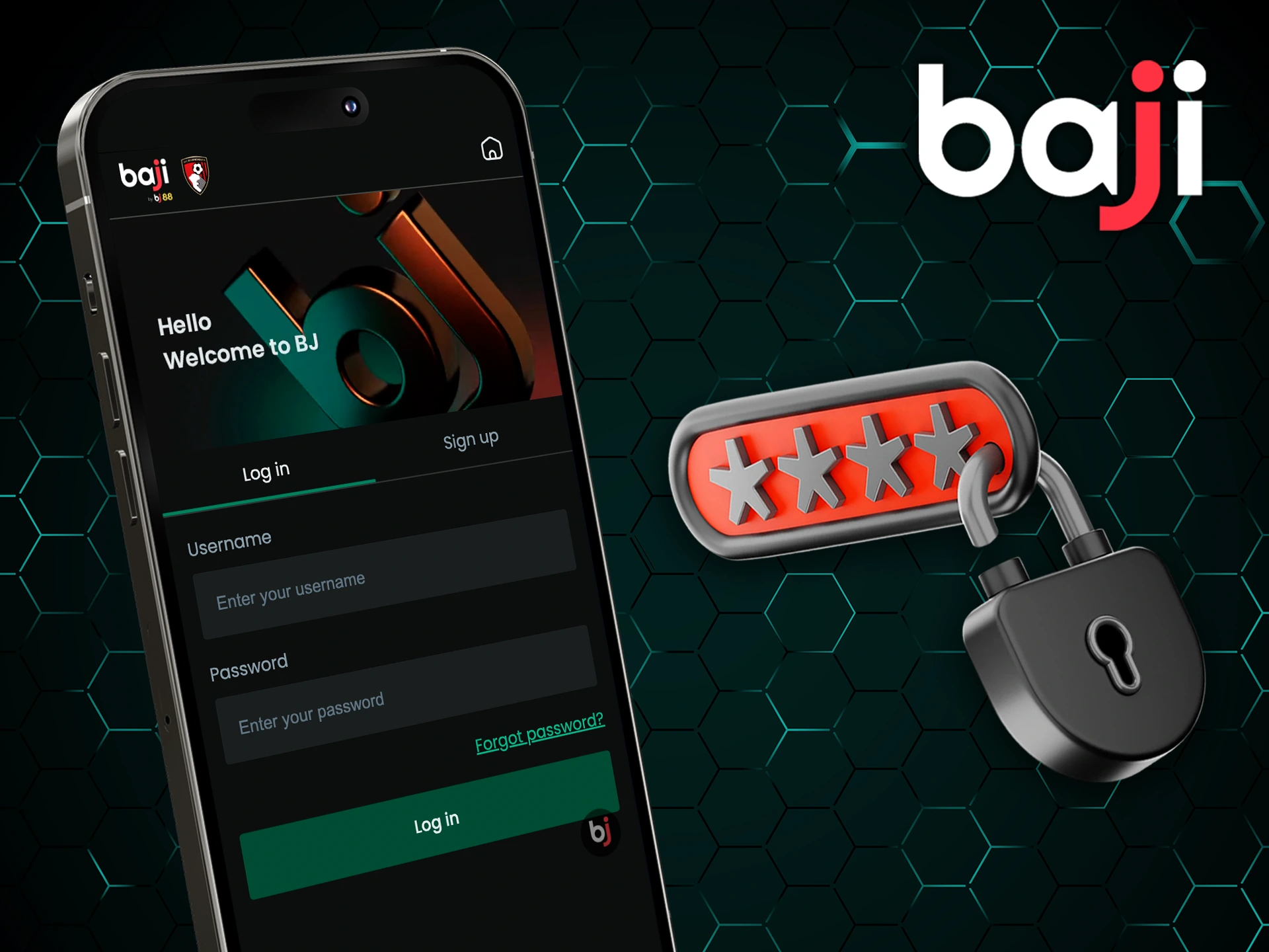 Use your Baji account to log in.