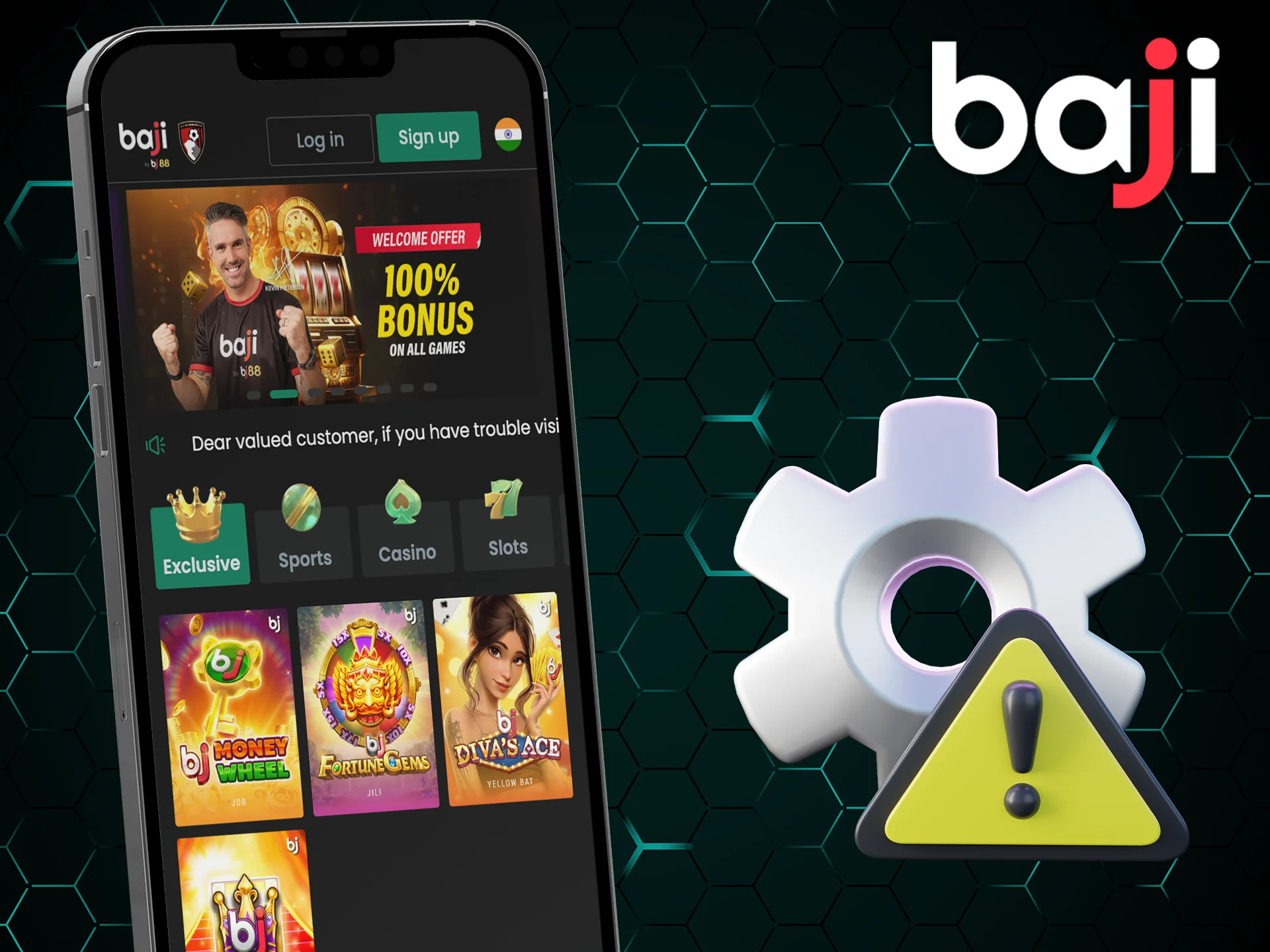 Install Baji App for iOS on your Apple device.
