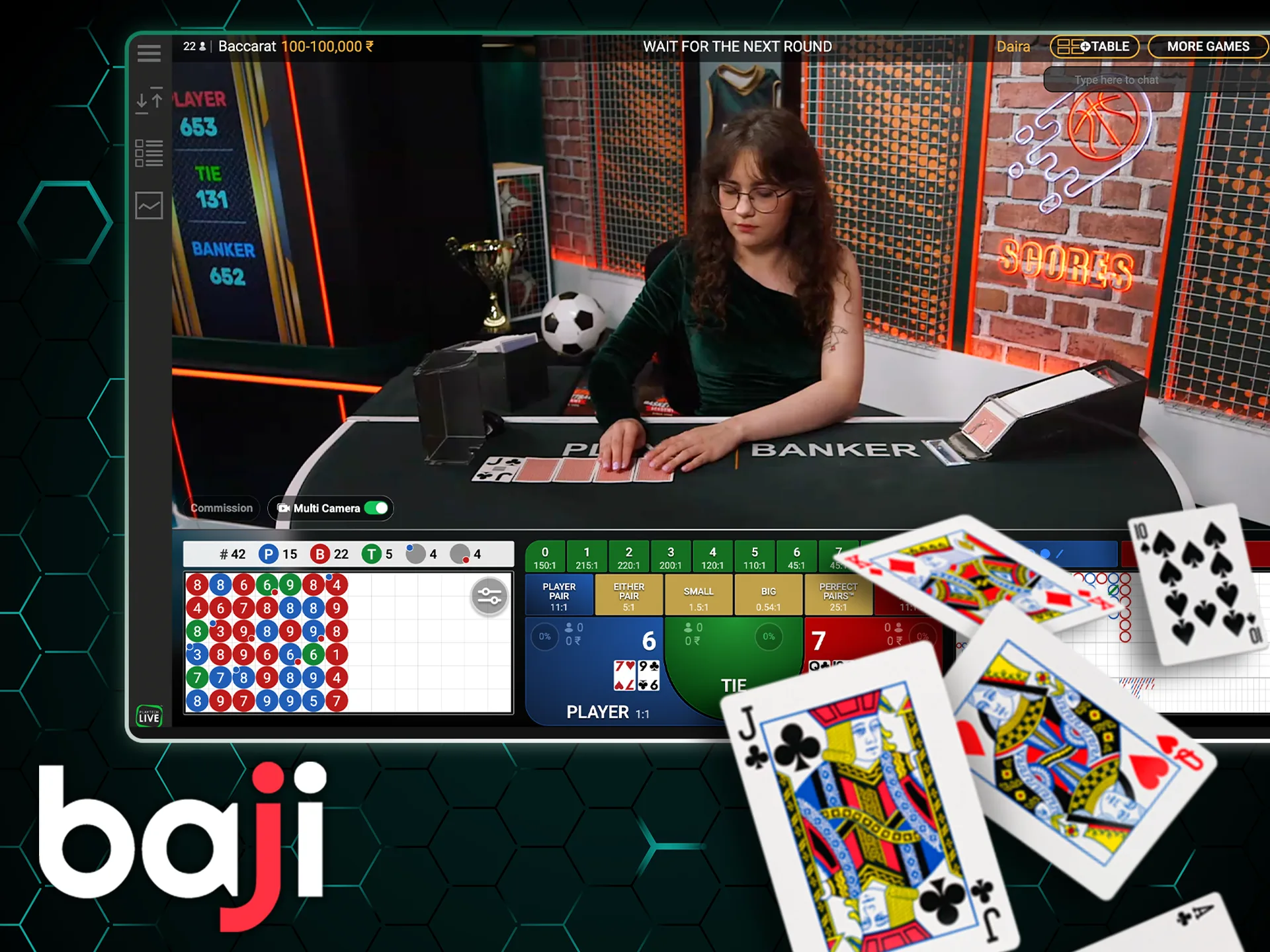 Play faster with the speed baccarat version.