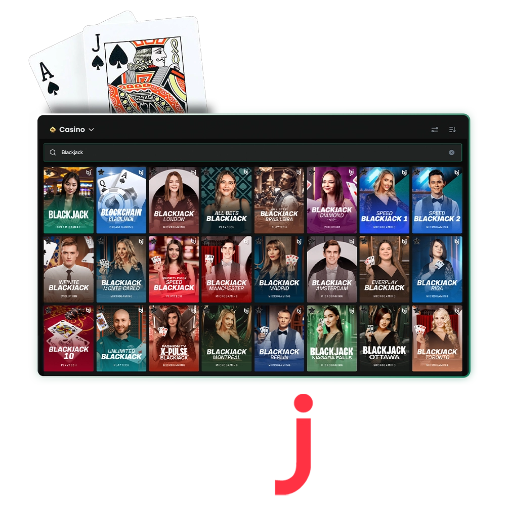Try blackjack games in the Baji casino.