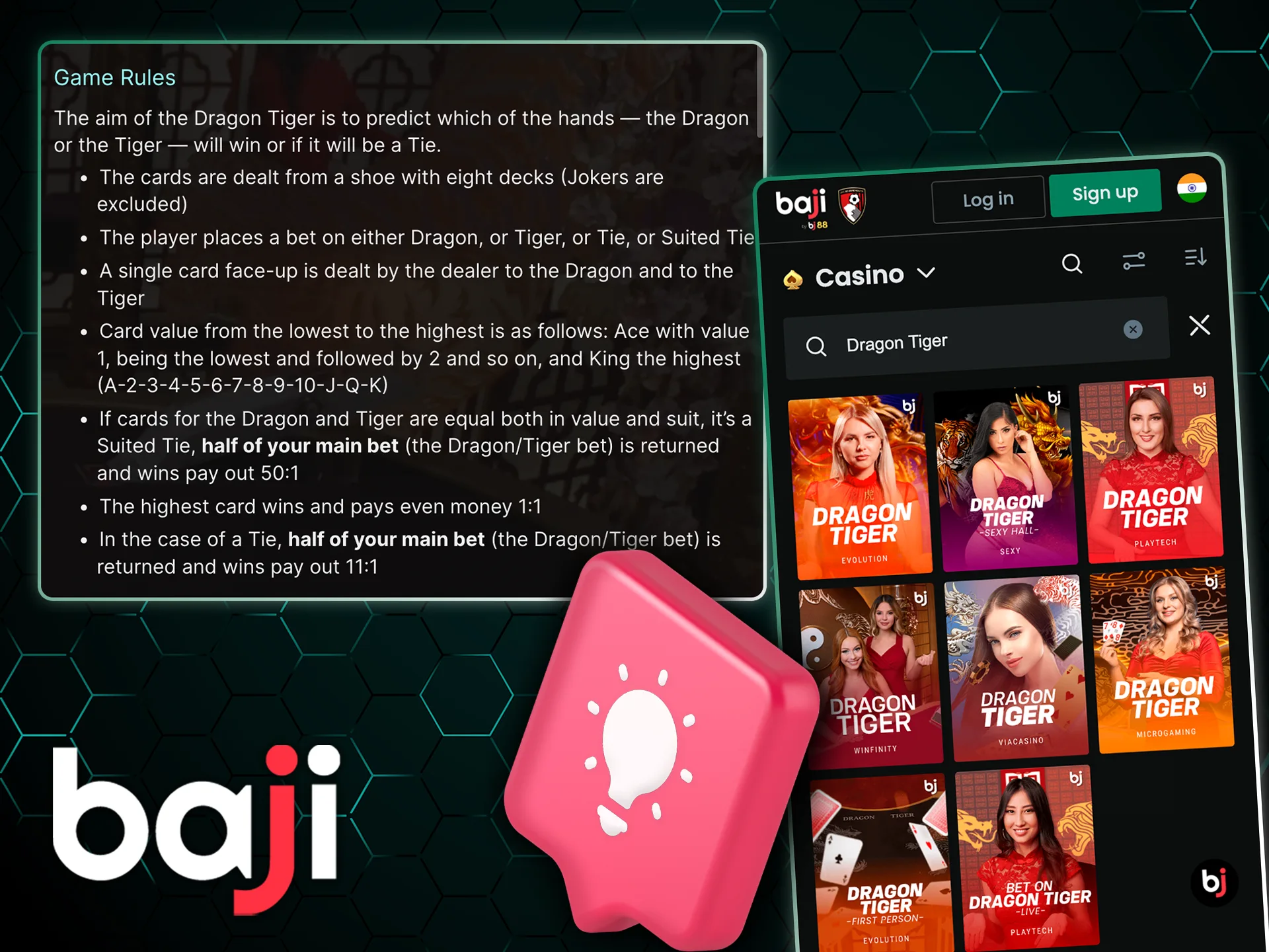 Follow a simple Baji baccarat tips and win more money.