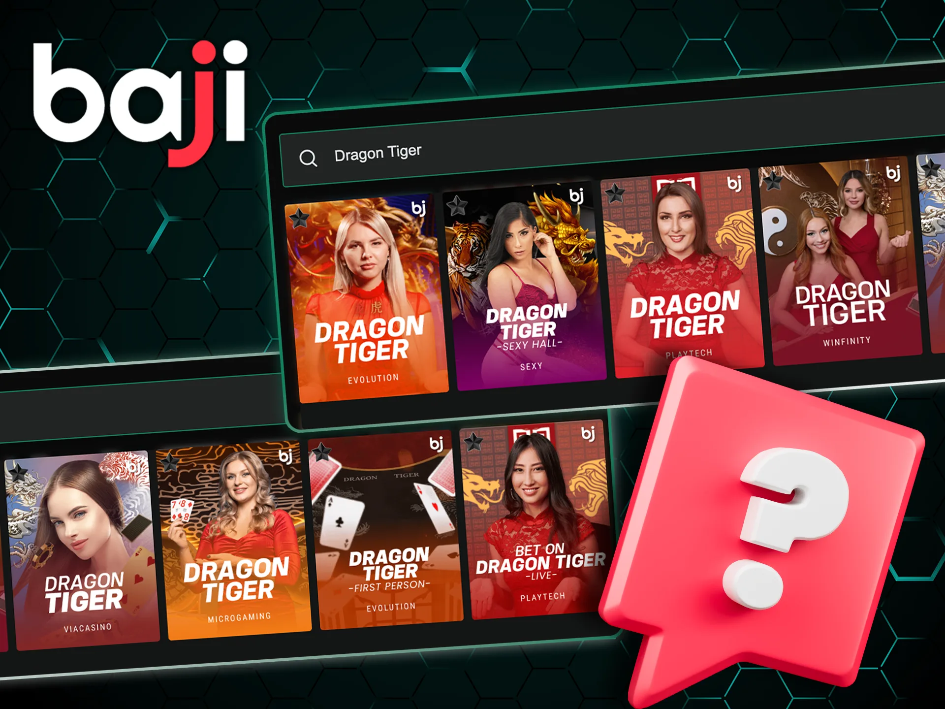 Learn more about dragon tiger game on the special Baji page.