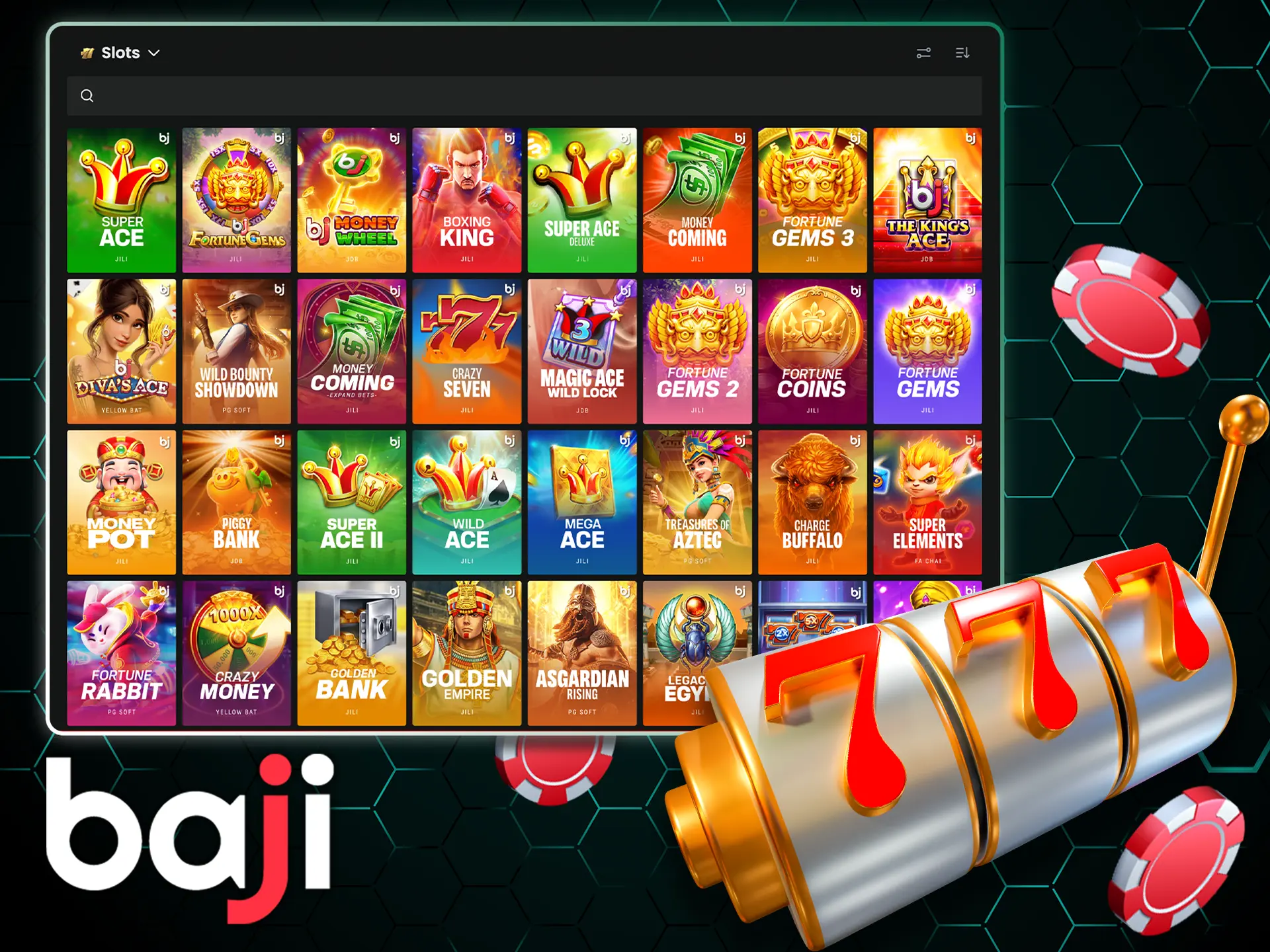 Play popular slots at Baji Casino, featuring multiple paylines and thrilling features.