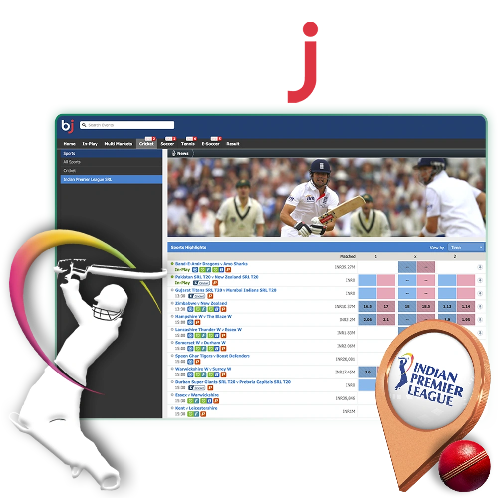 Bet on IPL events with Badji.