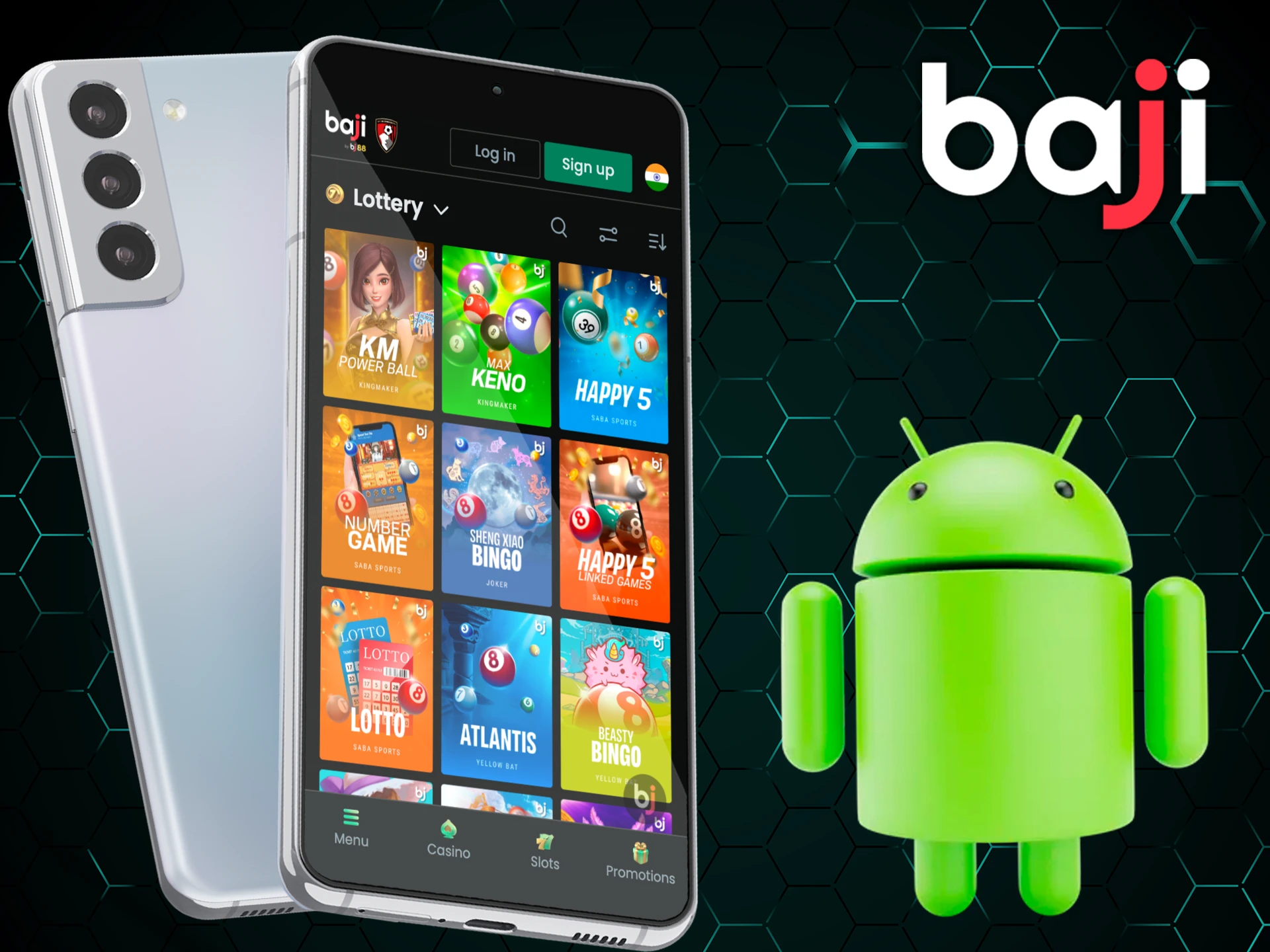 Use the Baji Bet app for Android and play your favorite lotteries from your phone.