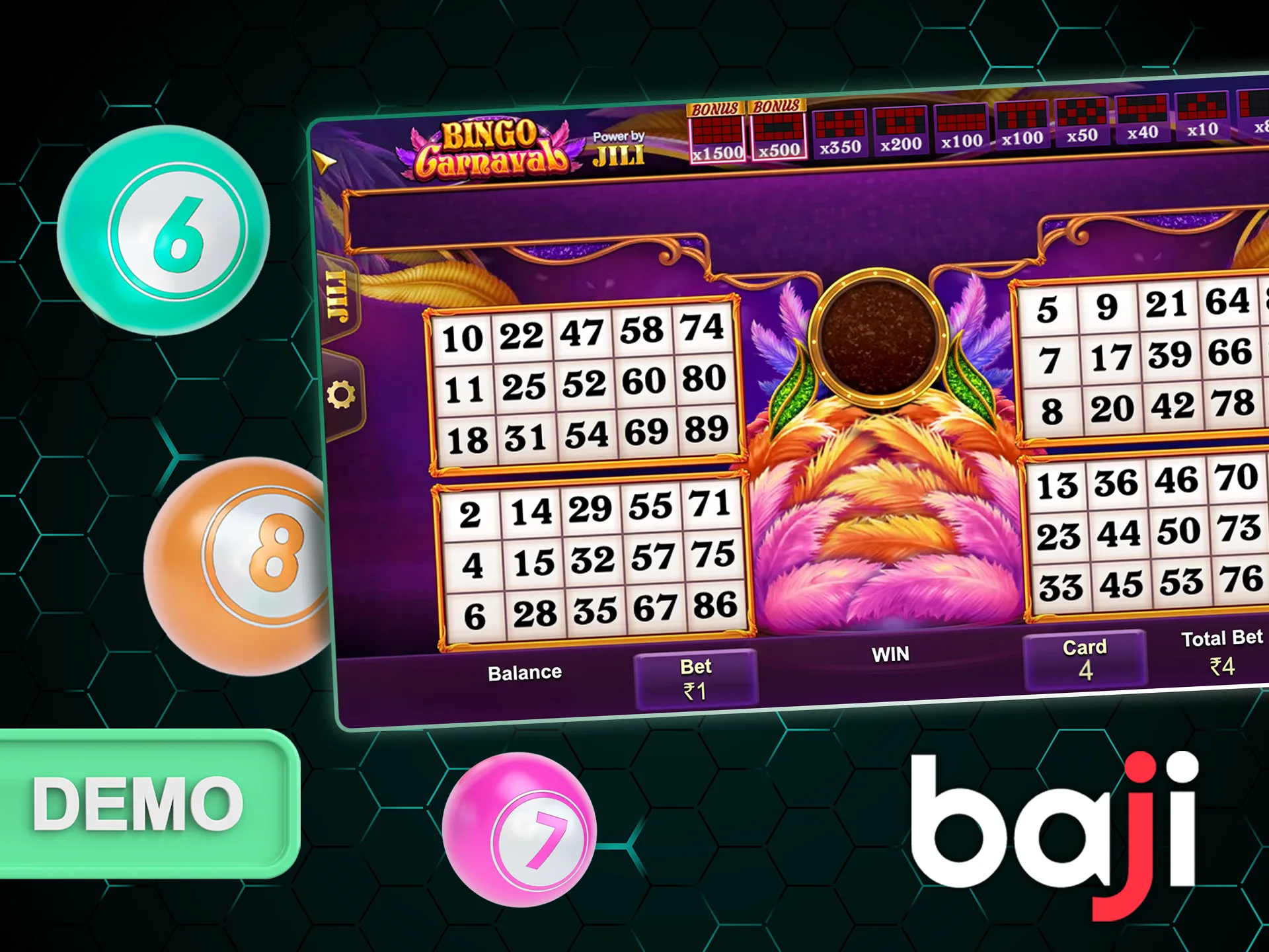 You can play Baji Bet lotteries in demo mode using your virtual balance.