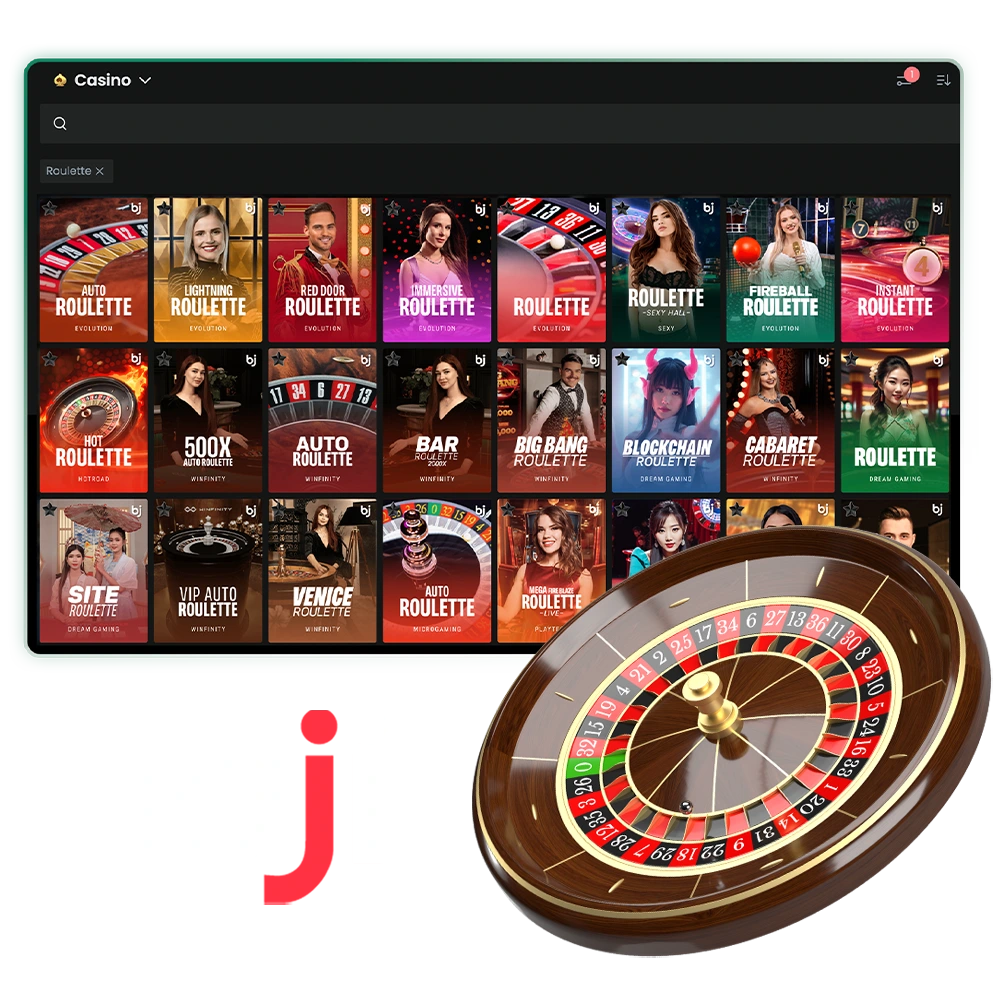 Spin the best roulettes in the Baji casino.