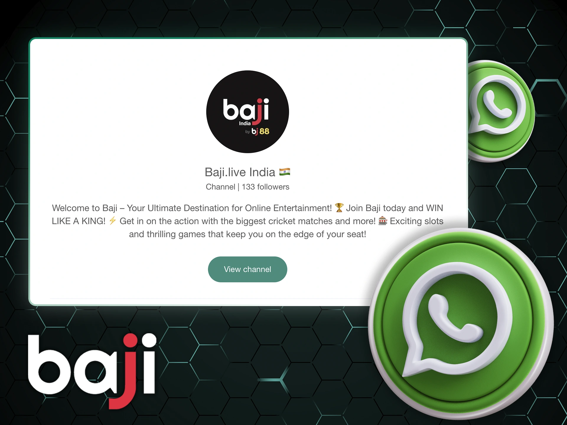 Contact Baji by using WhatsApp.